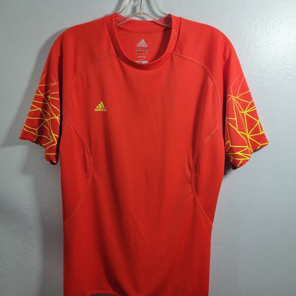 Adidas Men's Orange Climalite T Shirt Size XL 101225-1222 - Picture 2 of 6